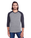 Unisex Triblend 3/4-Sleeve Raglan