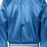 Unisex Satin Baseball Jacket Striped Trim