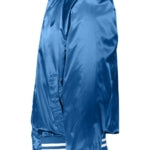 Unisex Satin Baseball Jacket Striped Trim