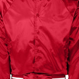 Unisex Satin Baseball Jacket Striped Trim