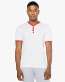 Unisex Poly-Cotton V-Neck Henley