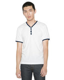 Unisex Poly-Cotton V-Neck Henley