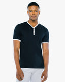 Unisex Poly-Cotton V-Neck Henley