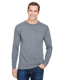 Unisex Union-Made Long-Sleeve Pocket Crew T-Shirt