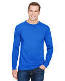 Unisex Union-Made Long-Sleeve Pocket Crew T-Shirt