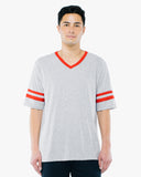 Unisex Poly-Cotton V-Neck Football T-Shirt
