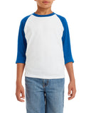 Youth  Heavy Cotton 5.3 oz. 3/4-Raglan Sleeve T-Shirt