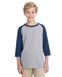 Youth  Heavy Cotton 5.3 oz. 3/4-Raglan Sleeve T-Shirt