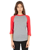 Unisex 4.6 oz. Tri-Blend 3/4-Sleeve Raglan T-Shirt