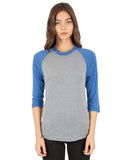 Unisex 4.6 oz. Tri-Blend 3/4-Sleeve Raglan T-Shirt