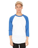 Unisex 4.6 oz. Tri-Blend 3/4-Sleeve Raglan T-Shirt