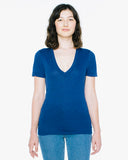 Unisex Tri-Blend Short-Sleeve Deep V-Neck T-Shirt
