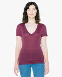 Unisex Tri-Blend Short-Sleeve Deep V-Neck T-Shirt